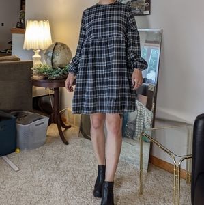 Grey plaid wild fable dress, small